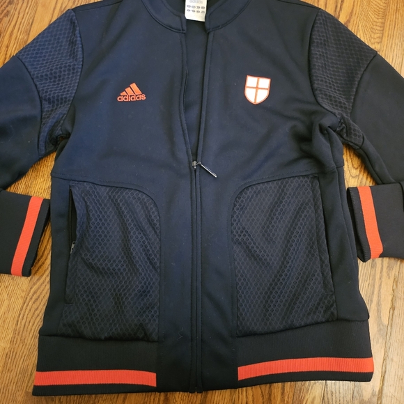Adidas soccer track jacket black Size M England 2010 World Cup South Africa zip - Picture 3 of 10